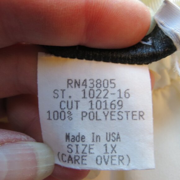 VTG Joan Ivory Pants Chiffon Lined Wide Leg Evening Cocktail Size 1X - Picture 8 of 9